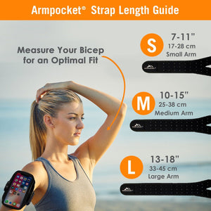 Mega i-40 Running Armband Strap Length Size Chart